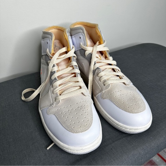 Nike - Air Jordan 1 Mid SE - Craft Inside Out - White Shoes DM9652-100 - NWOT - Picture 3 of 11